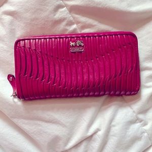 Coach Madison Gathered Leather Accordion Wallet